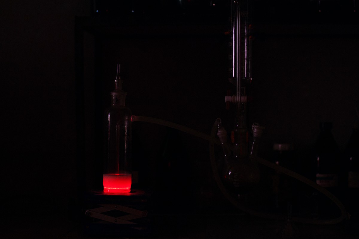 A gas from the heavens glowing with infernal colour