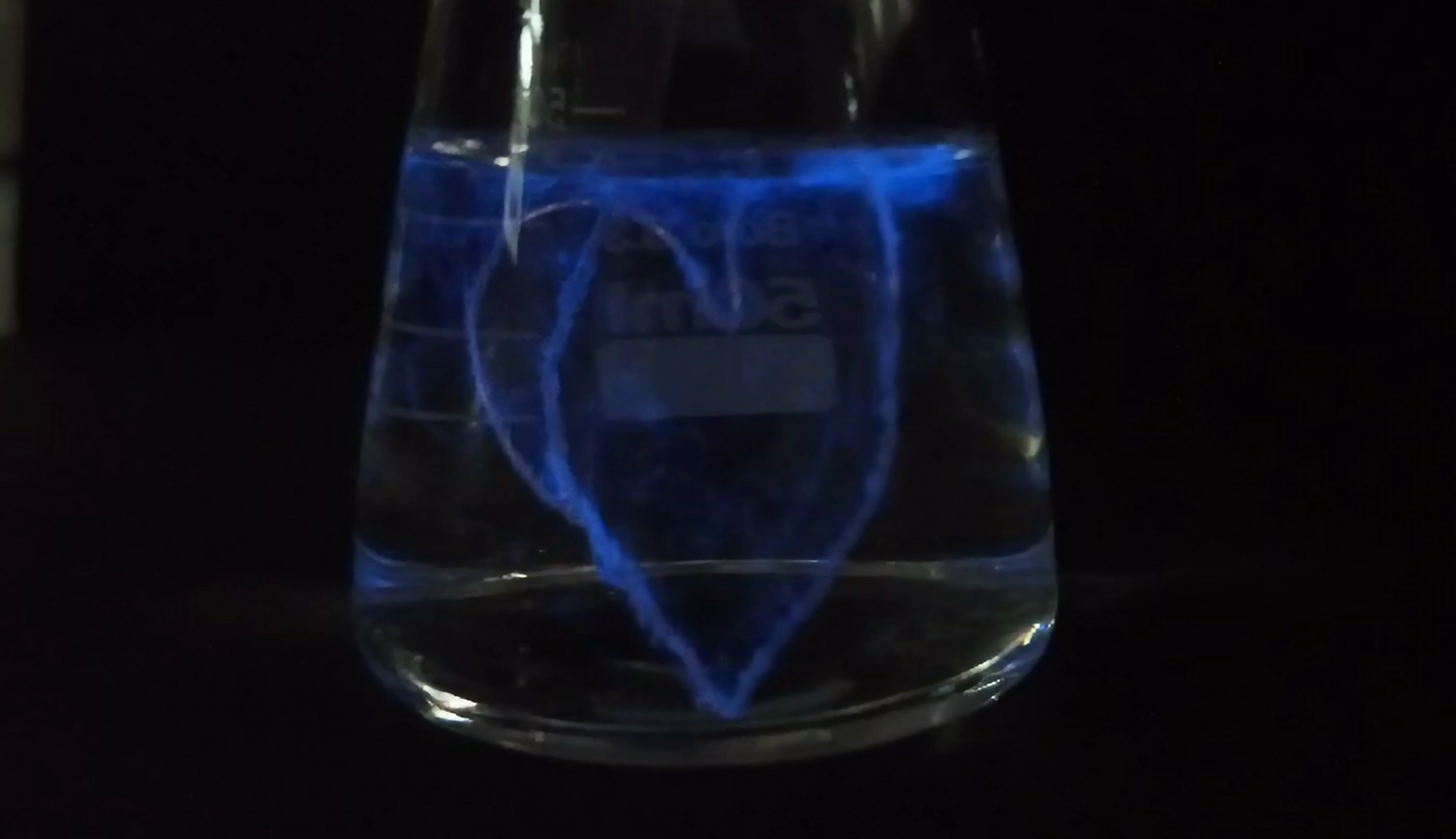 Love’s a catalyst: a glowing blue heart without the bloody murder